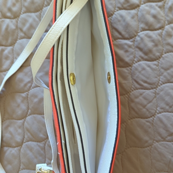 Nicole Miller white bag with colorful scroll design - Picture 2 of 4